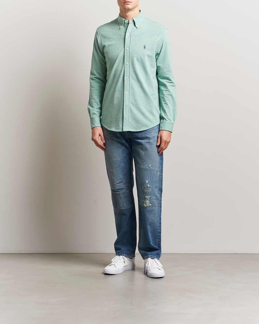 Herren | Hemden | Polo Ralph Lauren | Featherweight Mesh Shirt Celadon Heather