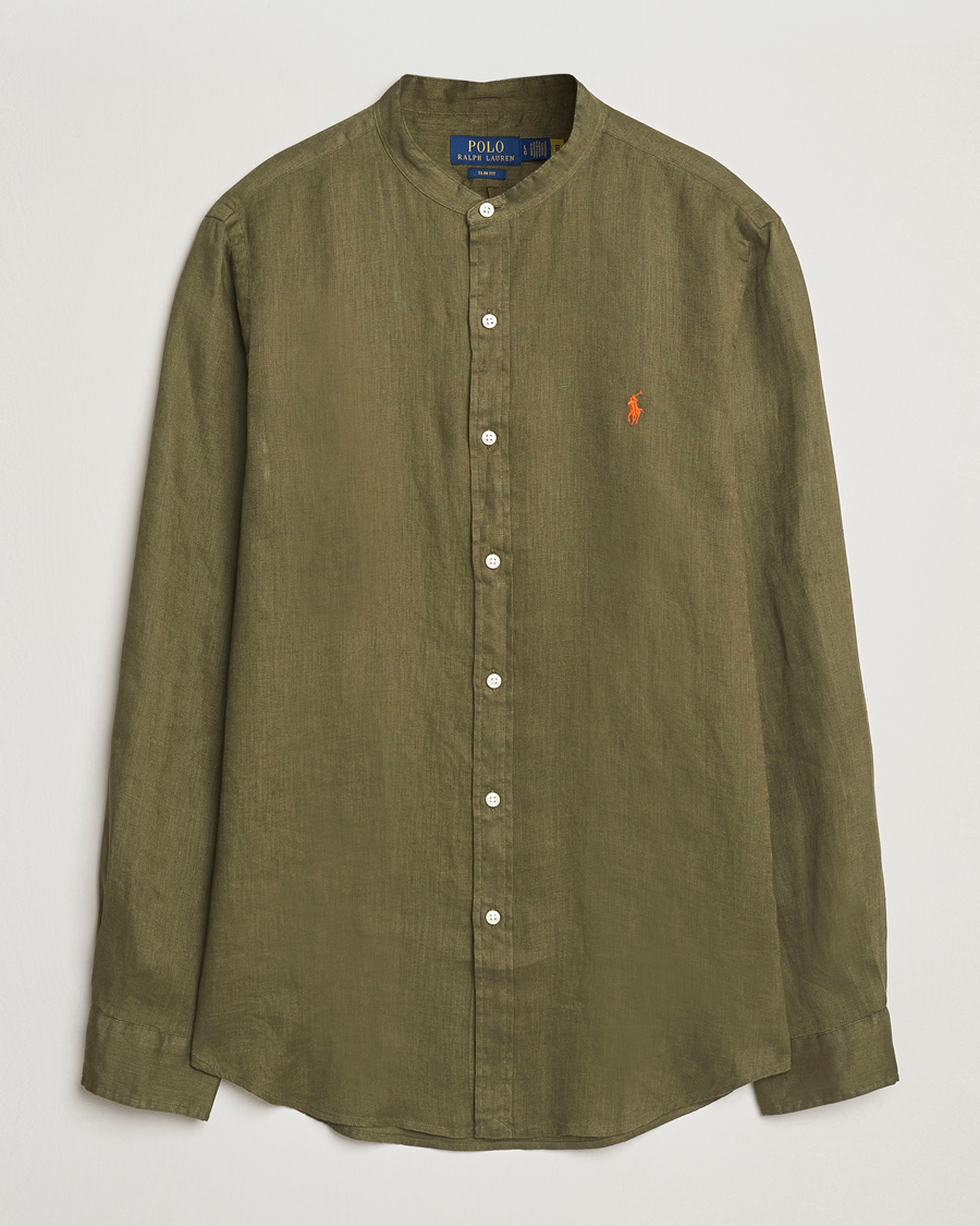 Herren | Hemden | Polo Ralph Lauren | Slim Fit Linen Shirt New Olive