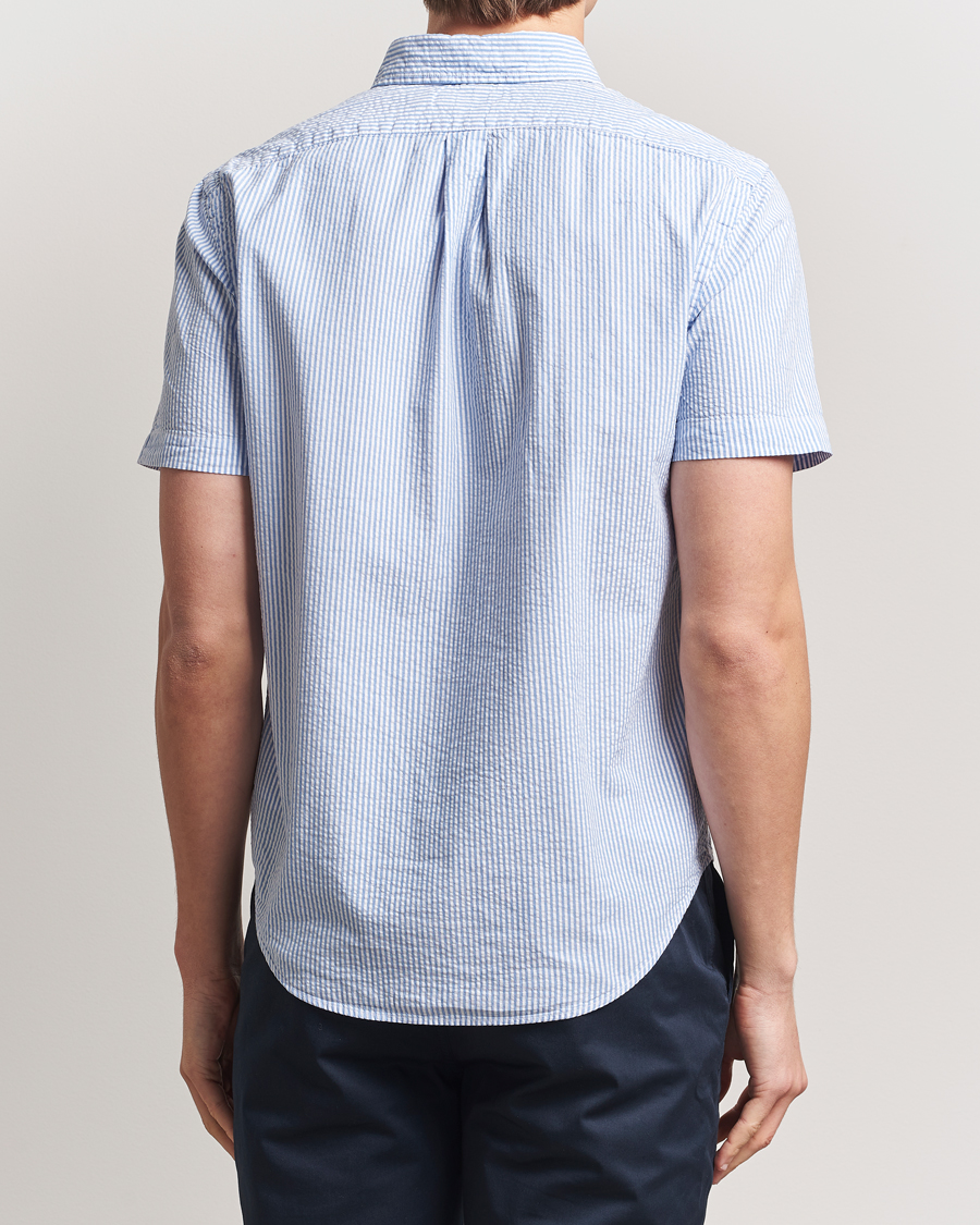 Herren | Hemden | Polo Ralph Lauren | Seersucker Short Sleeve Striped Shirt Blue/White