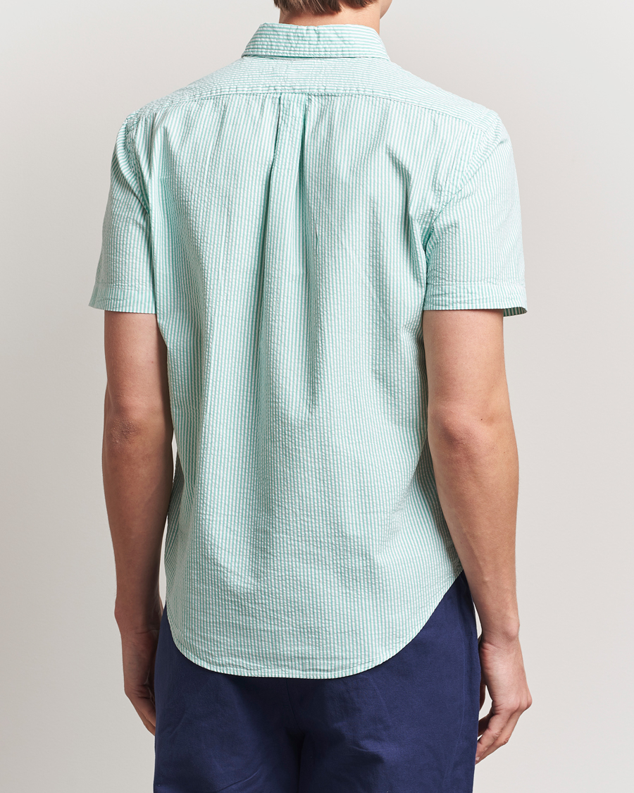 Herren | Hemden | Polo Ralph Lauren | Seersucker Short Sleeve Striped Shirt Green/White