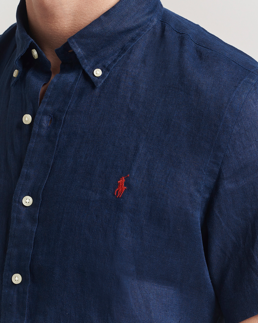 Herren | Hemden | Polo Ralph Lauren | Short Sleeve Linen Shirt Newport Navy