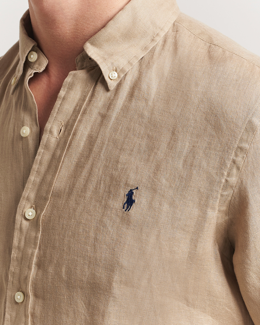 Herren | Hemden | Polo Ralph Lauren | Short Sleeve Linen Shirt Coastal Beige