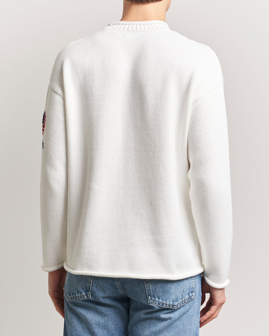 Herren | Pullover | Polo Ralph Lauren | Cotton Flag Sweater Deckwash White
