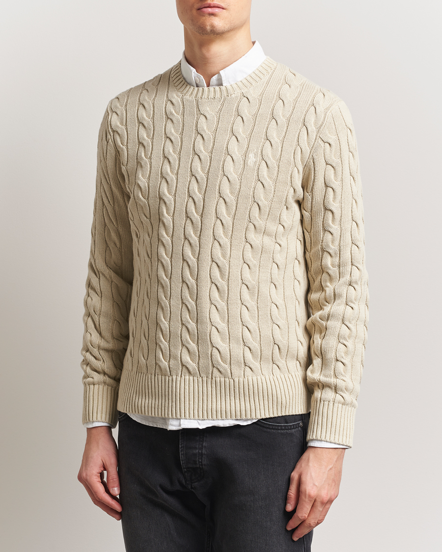 Herren | Pullover | Polo Ralph Lauren | Cotton Cable Pullover Natural