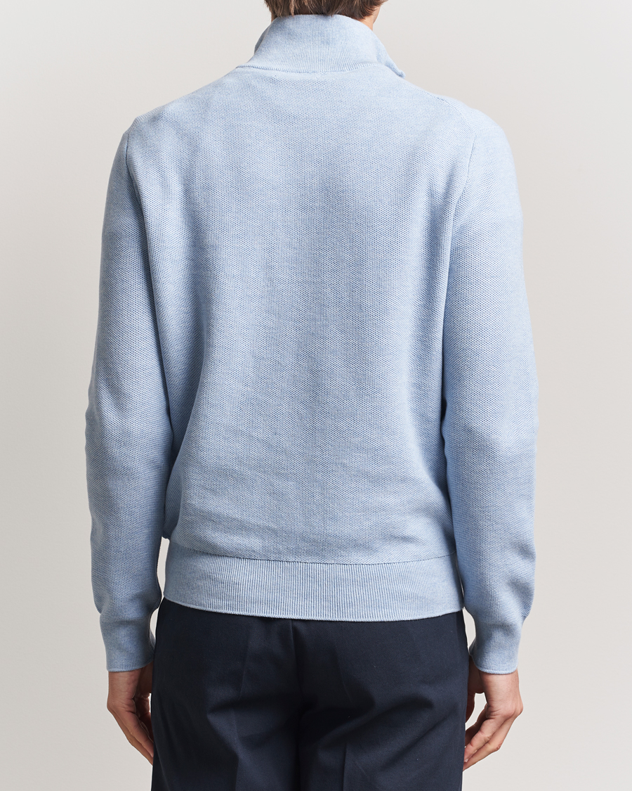 Herren | Pullover | Polo Ralph Lauren | Textured Half Zip Blue Hyacinth Heahter