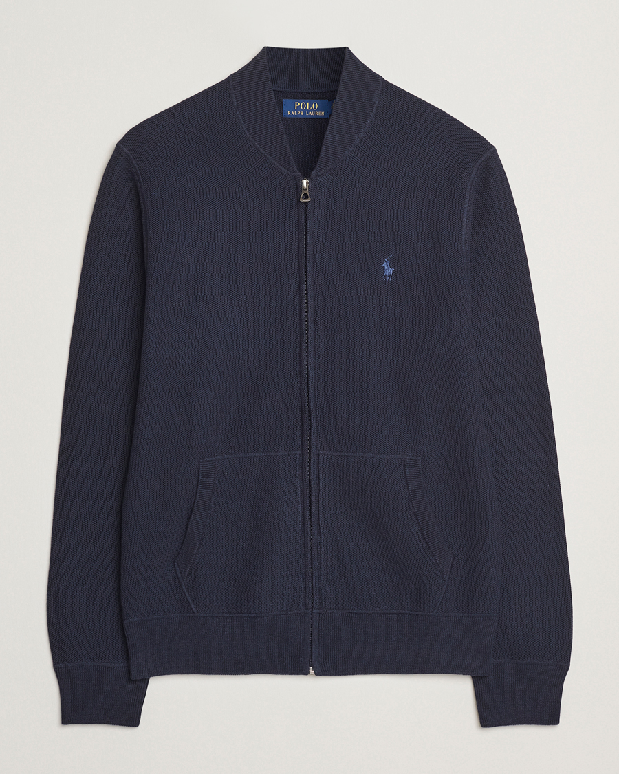 Herren | Pullover | Polo Ralph Lauren | Cotton Full Zip Sweater Navy Heather