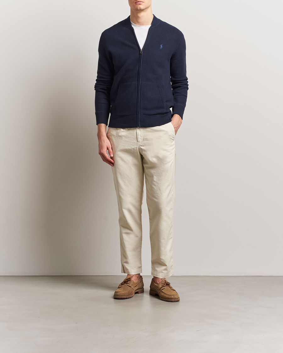 Herren | Pullover | Polo Ralph Lauren | Cotton Full Zip Sweater Navy Heather