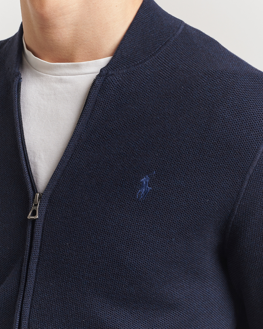 Herren | Pullover | Polo Ralph Lauren | Cotton Full Zip Sweater Navy Heather