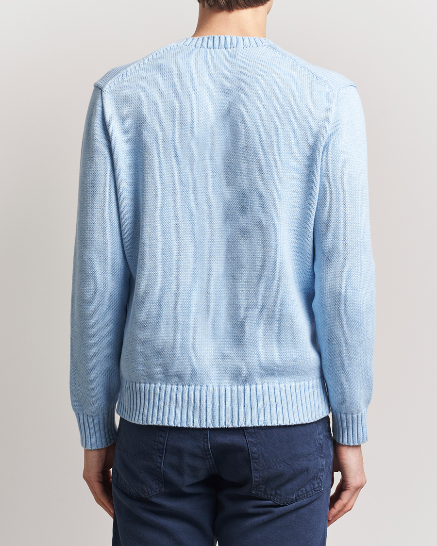 Herren | Pullover | Polo Ralph Lauren | Cotton Knitted Bear Sweatshirt Ocean Pearl Blue