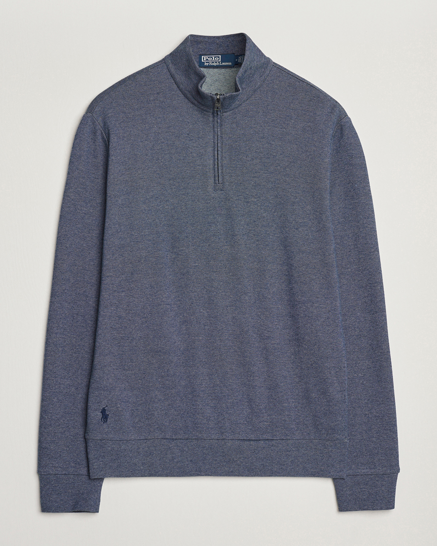 Herren | Pullover | Polo Ralph Lauren | Luxury Texture Half Zip Spring Navy Heather
