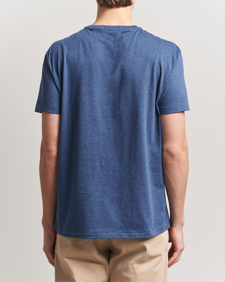Herren | T-Shirts | Polo Ralph Lauren | Center Logo Crew Neck T-Shirt Derby Blue Heather