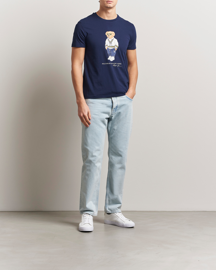 Herren | T-Shirts | Polo Ralph Lauren | Denim Bear Crew Neck T-Shirt Newport Navy