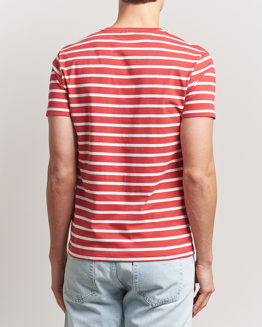 Herren | T-Shirts | Polo Ralph Lauren | Custom Slim Fit Striped T-Shirt Spring Red/White