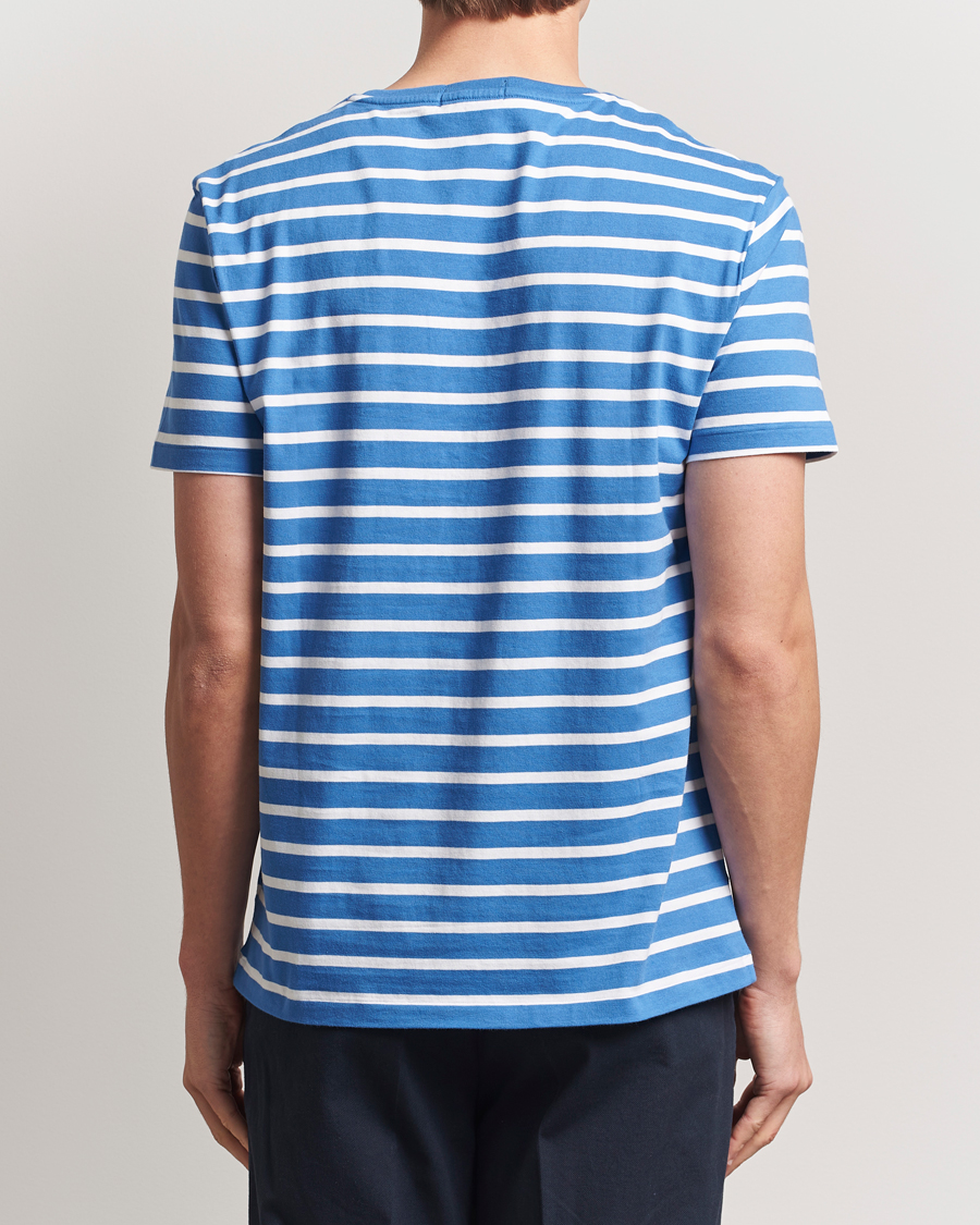 Herren | T-Shirts | Polo Ralph Lauren | Custom Slim Fit Striped T-Shirt Embayment Blue/White