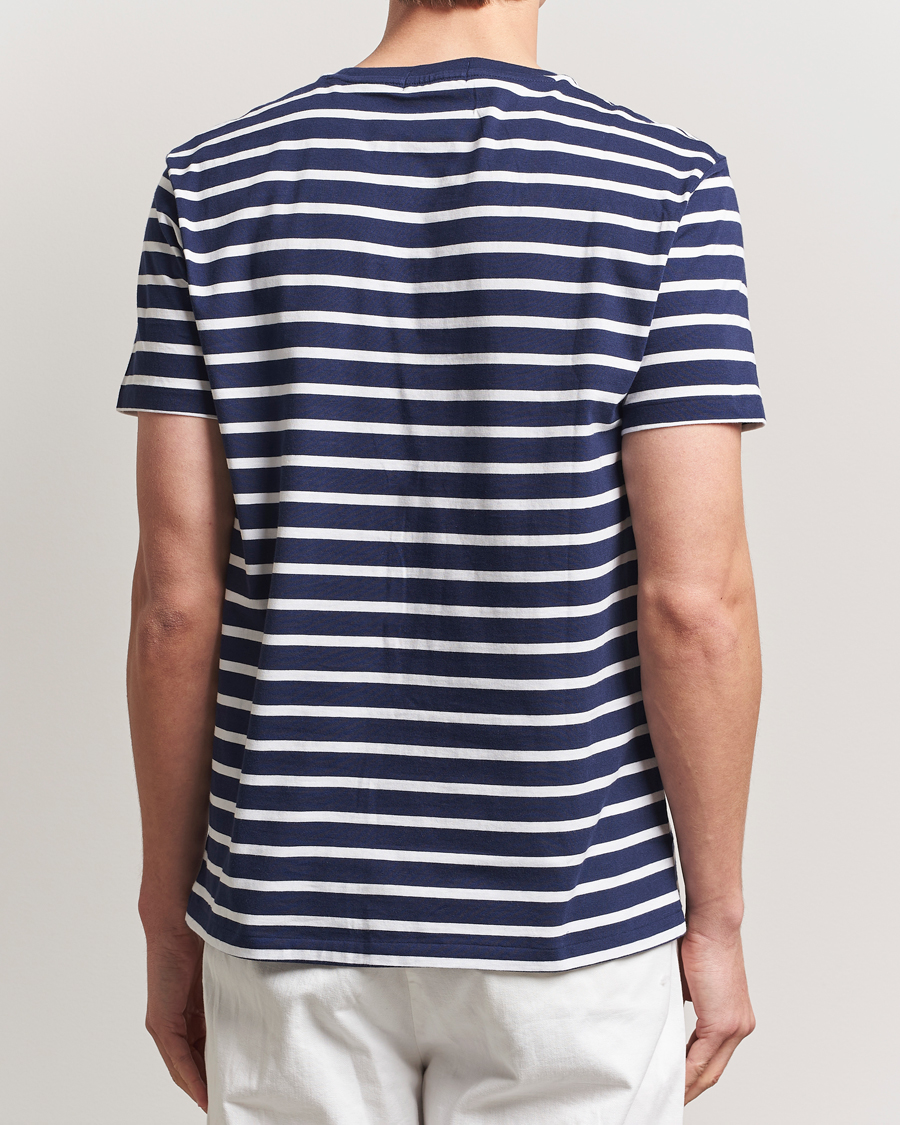 Herren | T-Shirts | Polo Ralph Lauren | Custom Slim Fit Striped T-Shirt Newport Navy/White