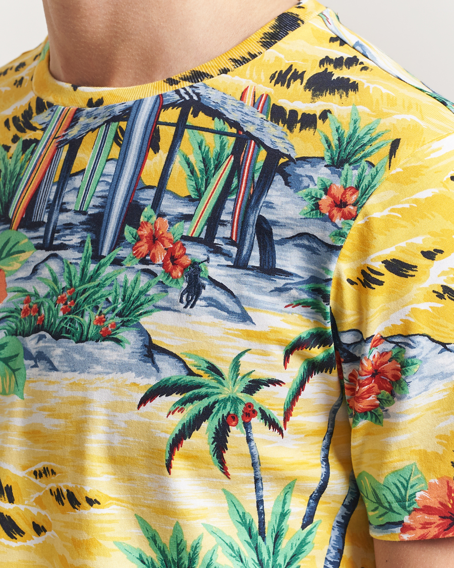 Herren | T-Shirts | Polo Ralph Lauren | Custom Slim Fit Striped T-Shirt Surf Shack