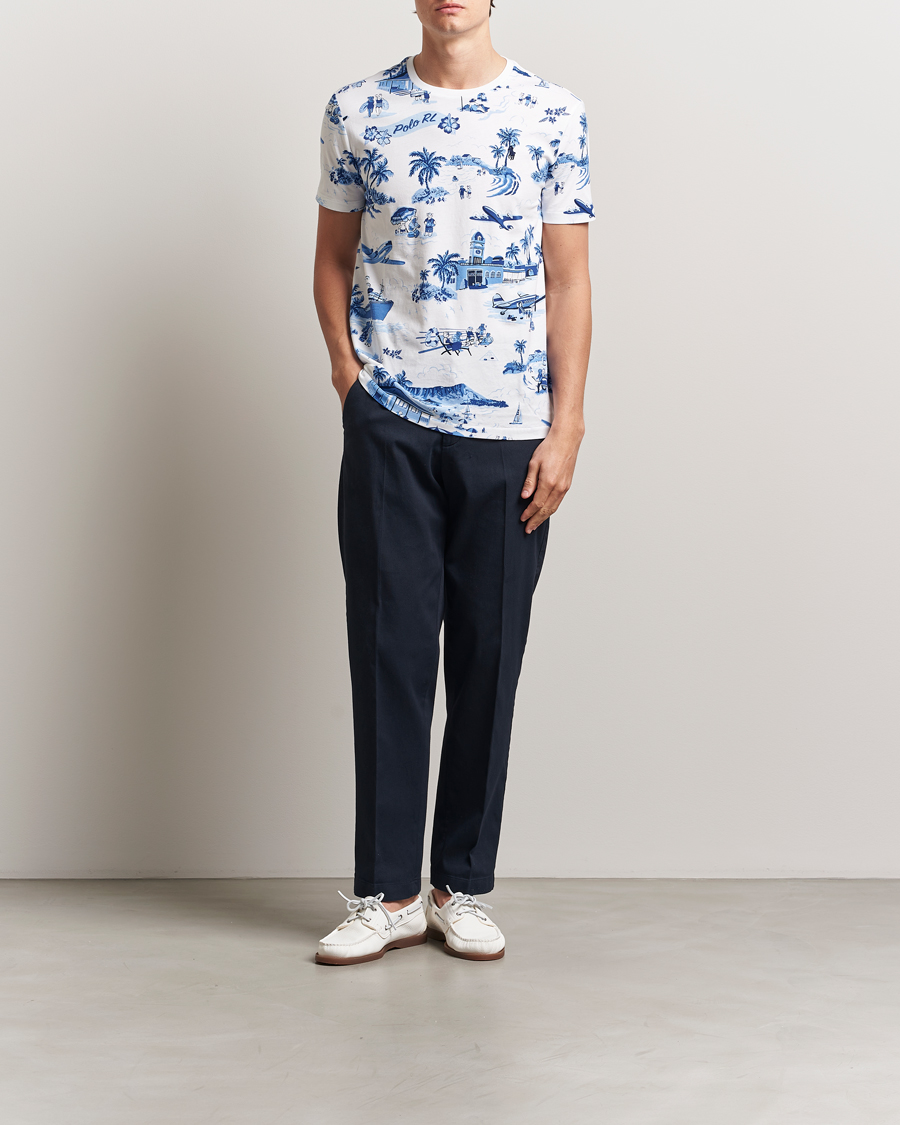 Herren | T-Shirts | Polo Ralph Lauren | Custom Slim Fit T-Shirt Holiday Bear White