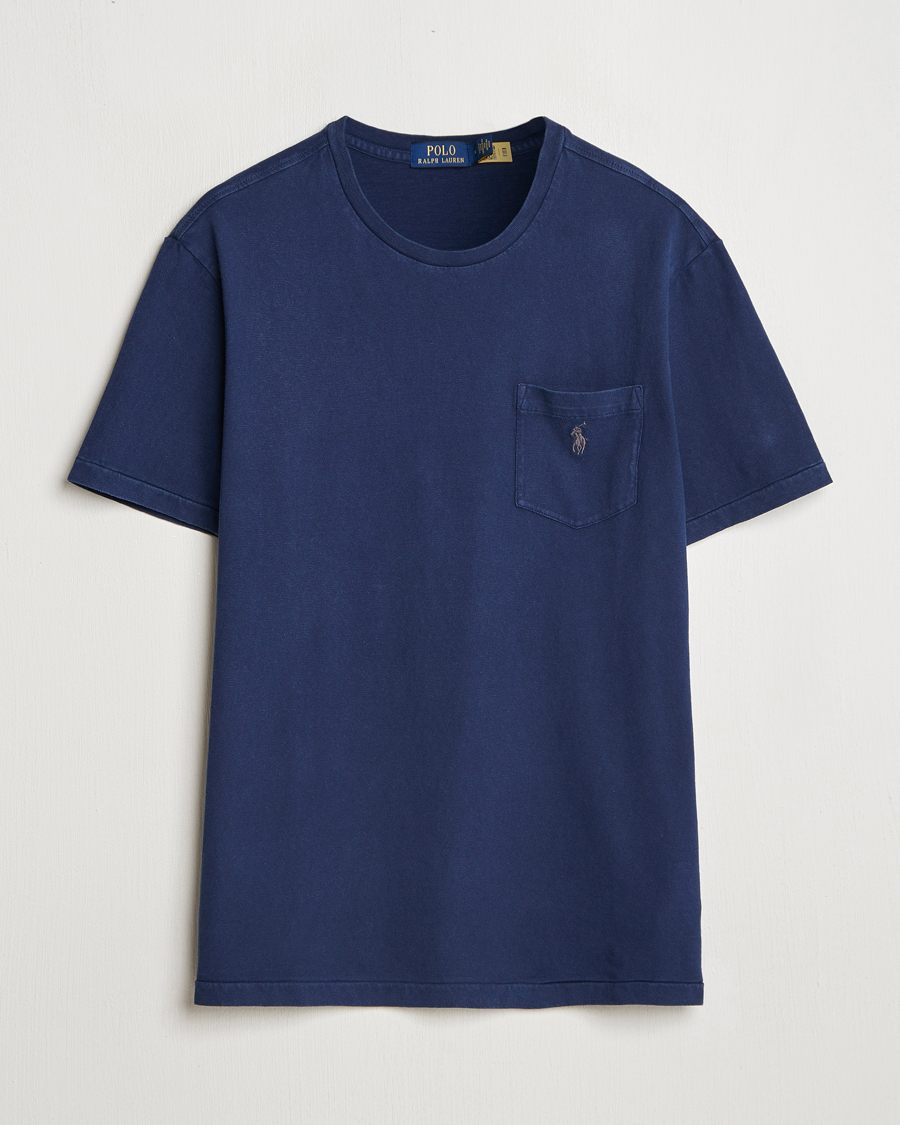 Herren | T-Shirts | Polo Ralph Lauren | Cotton Linen T-Shirt Newport Navy