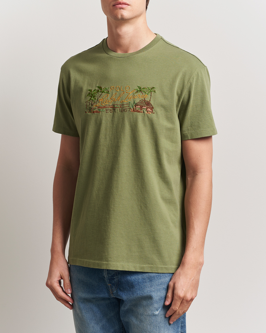 Herren | T-Shirts | Polo Ralph Lauren | Printed T-Shirt Tree Green