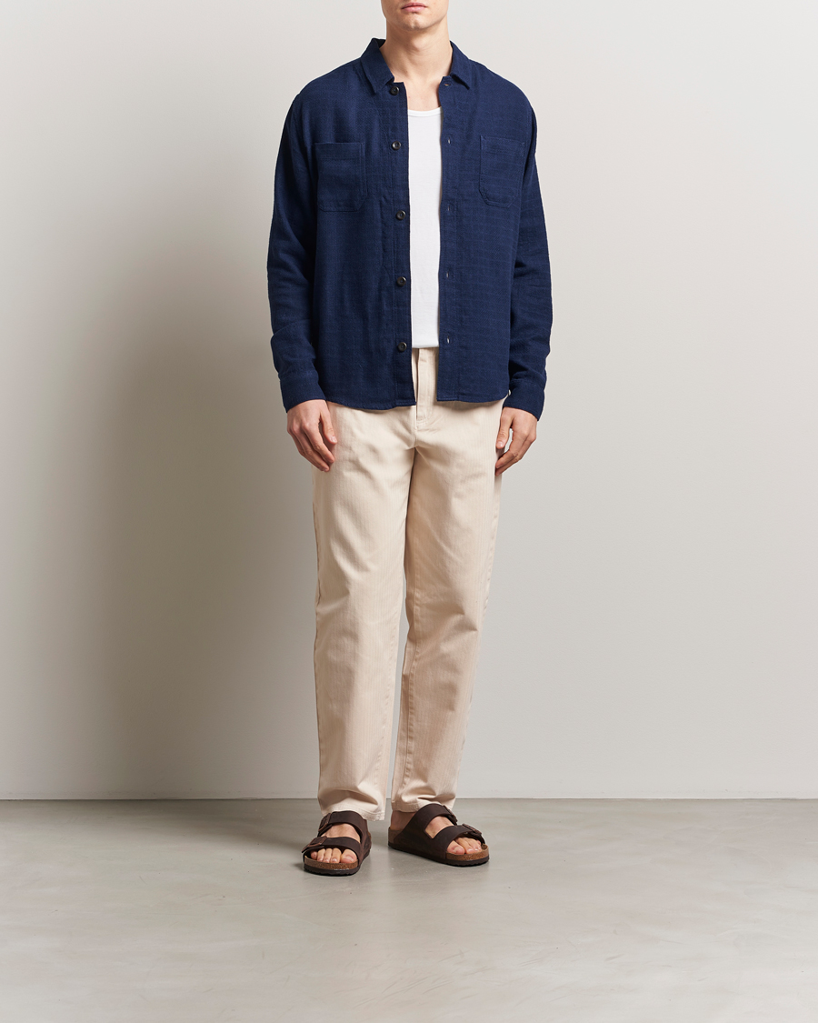 Herren | Hemden | LES DEUX | Hamilton Viscose/Linen Overshirt Navy