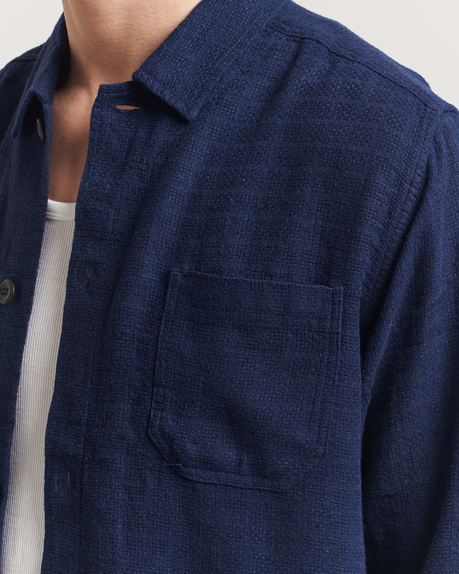 Herren | Hemden | LES DEUX | Hamilton Viscose/Linen Overshirt Navy