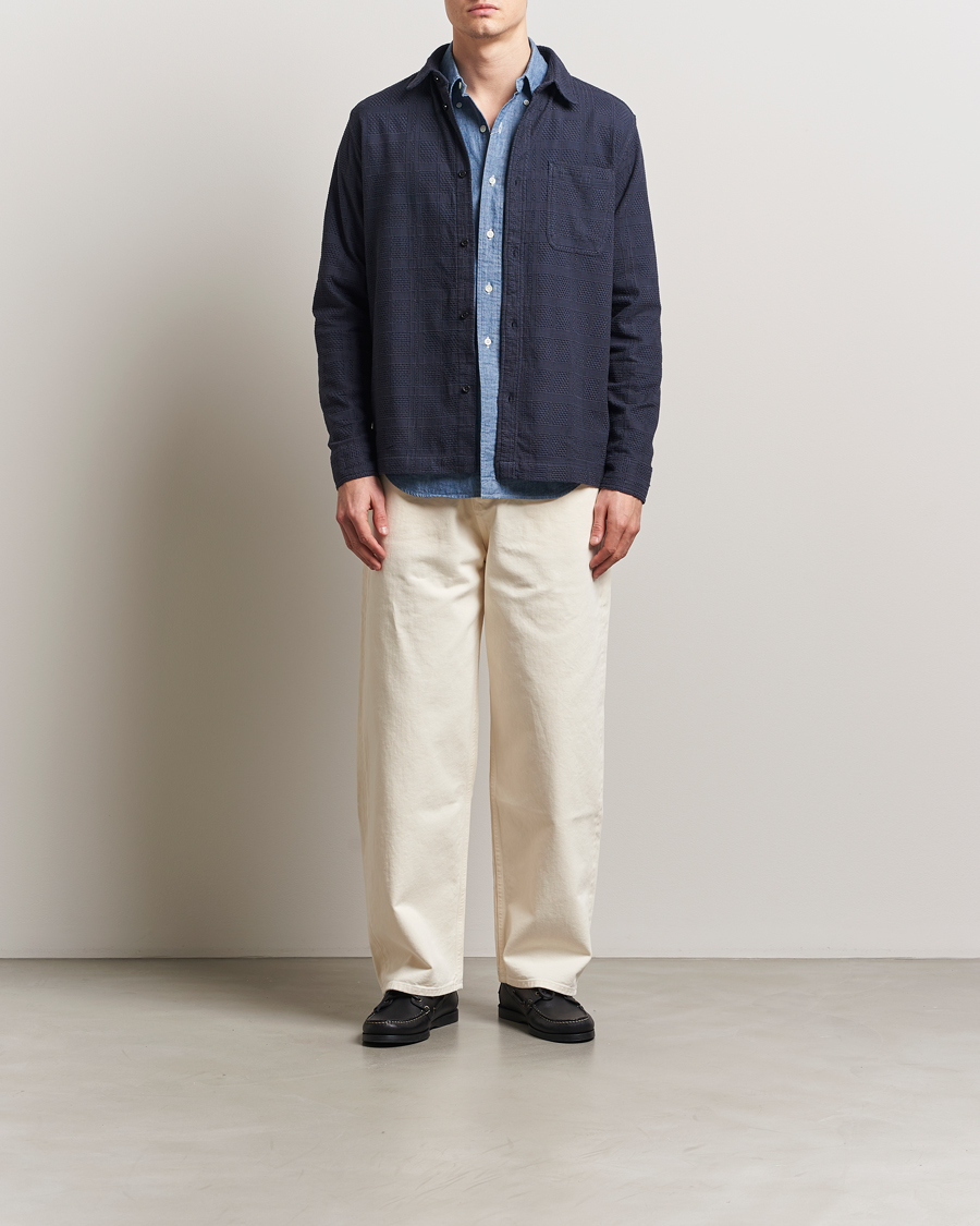 Herren | Hemden | LES DEUX | Charlie Long Sleeve Knitted Shirt Navy