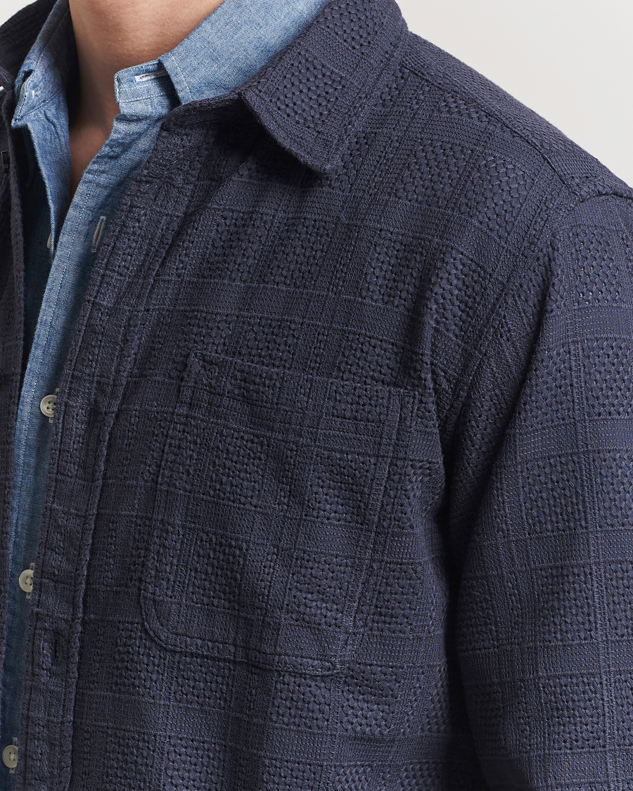 Herren | Hemden | LES DEUX | Charlie Long Sleeve Knitted Shirt Navy