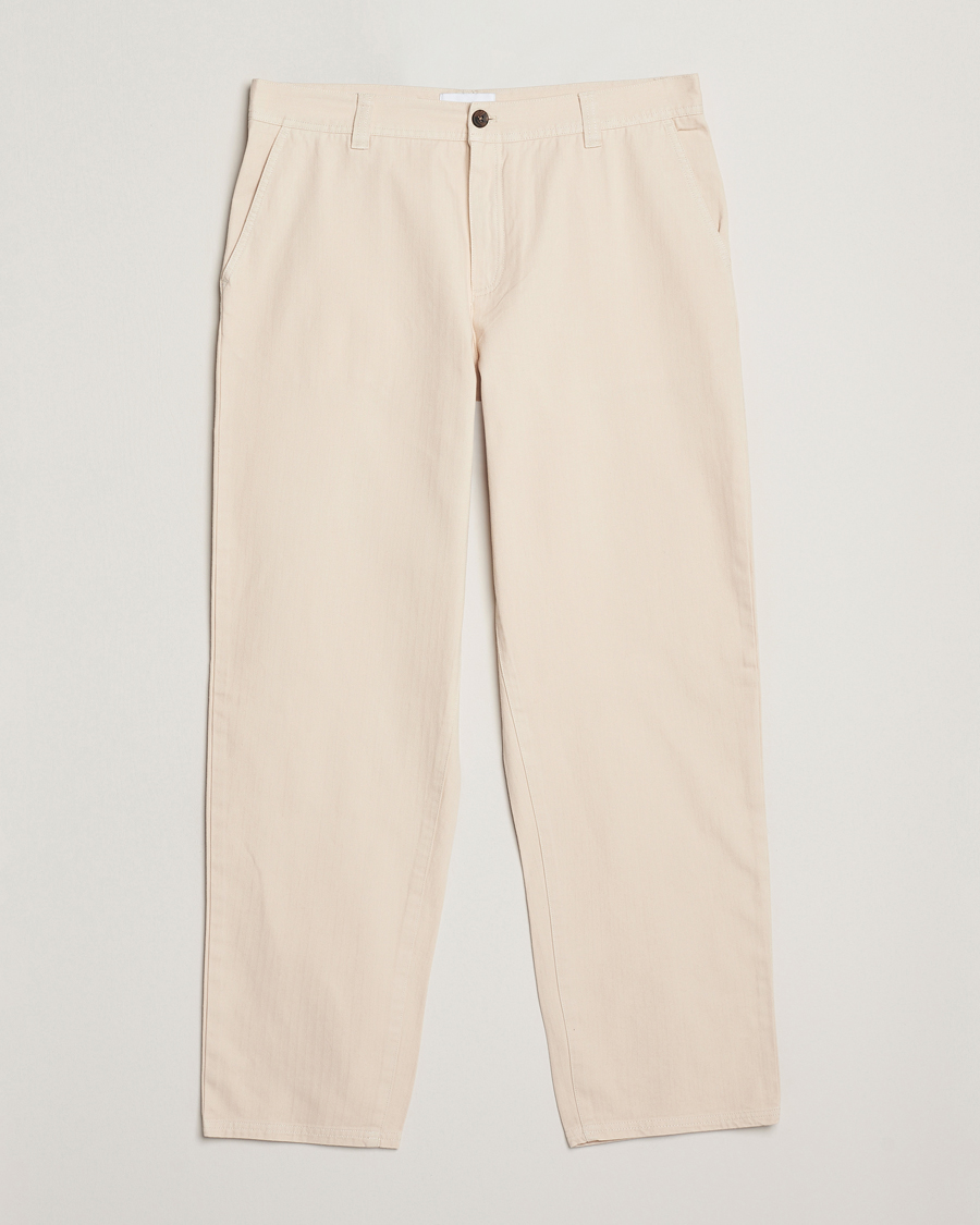 Herren | Hosen | LES DEUX | Cody Cotton Herringbone Pants Ivory
