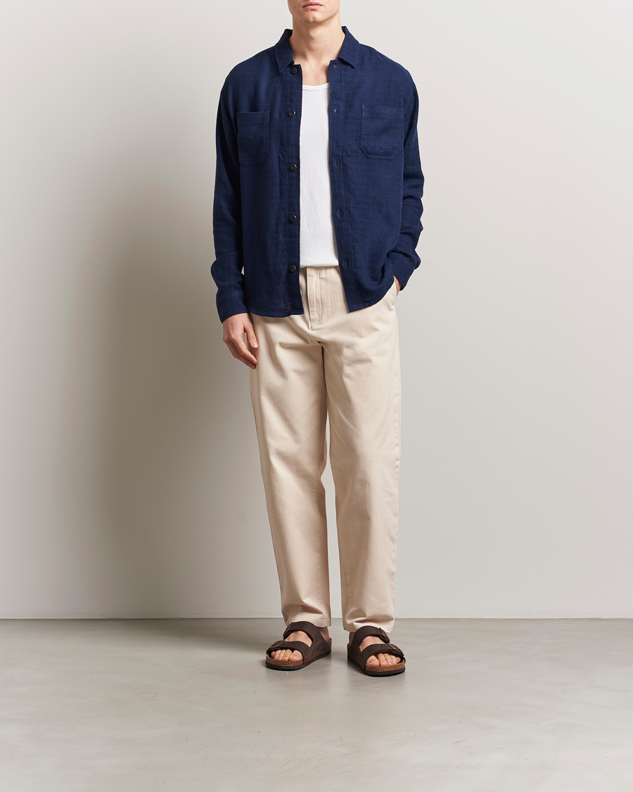 Herren | Hosen | LES DEUX | Cody Cotton Herringbone Pants Ivory