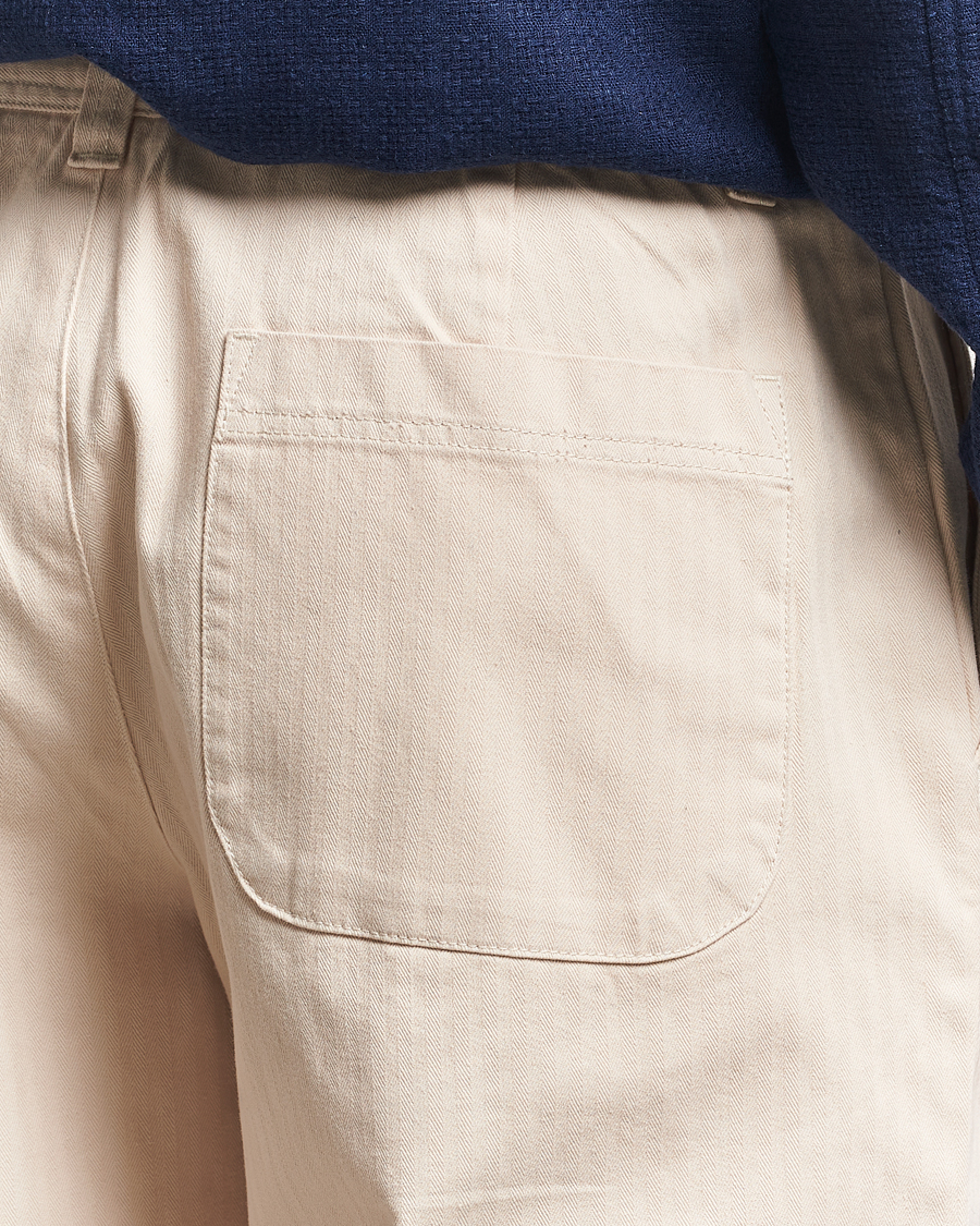 Herren | Hosen | LES DEUX | Cody Cotton Herringbone Pants Ivory