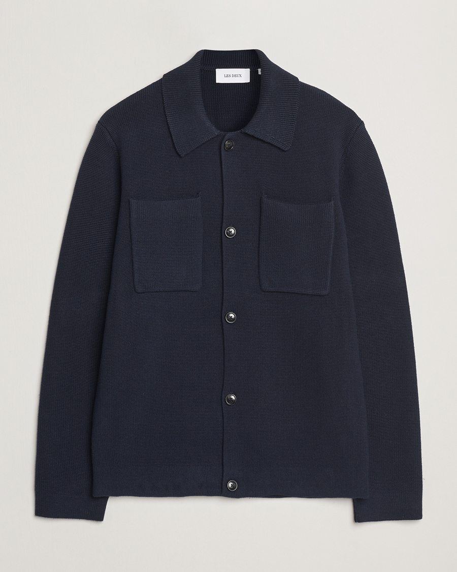 Herren | Pullover | LES DEUX | Fisher Cotton Milano Overshirt Navy