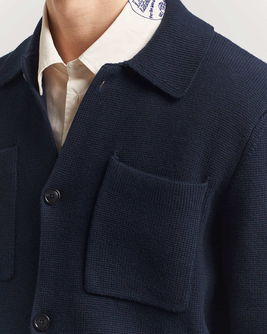 Herren | Pullover | LES DEUX | Fisher Cotton Milano Overshirt Navy