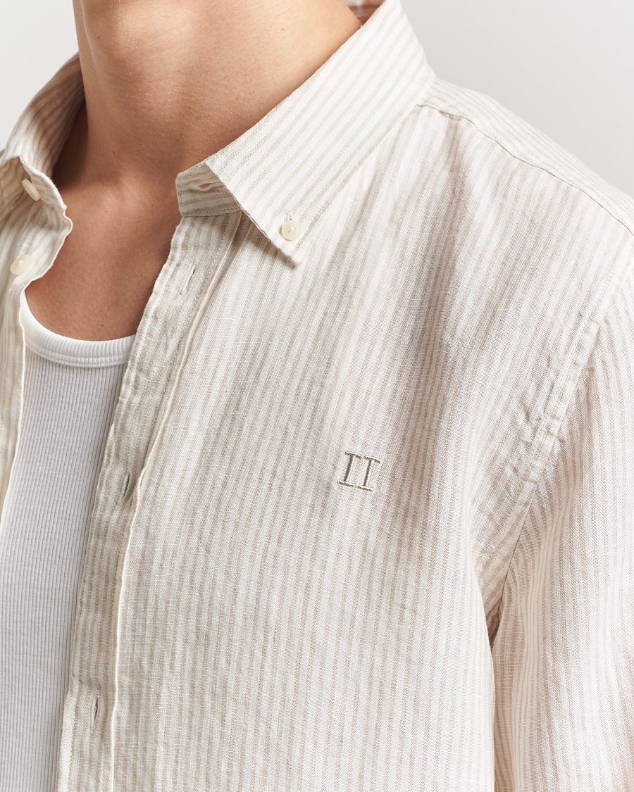 Herren | Hemden | LES DEUX | Kristian Linen Shirt Ivory/Walnut