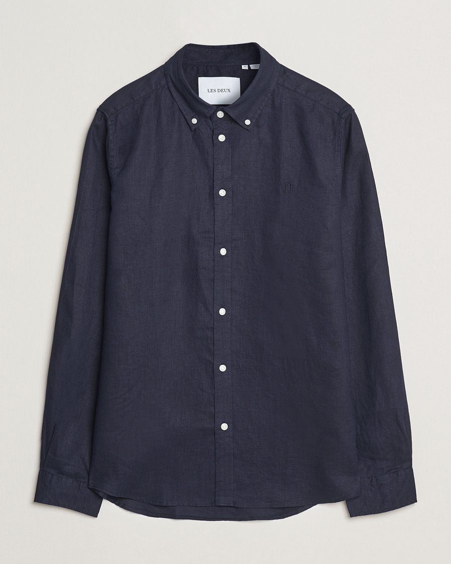 Herren | Hemden | LES DEUX | Kristian Linen Shirt Navy