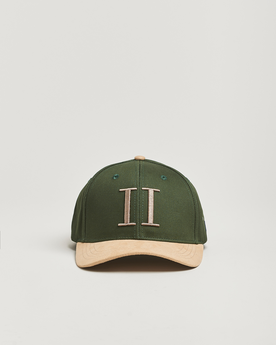 Herren | Les Deux Baseball Cap Contrast Suede II Dark Chive Green | LES DEUX | Baseball Cap Contrast Suede II Dark Chive Green
