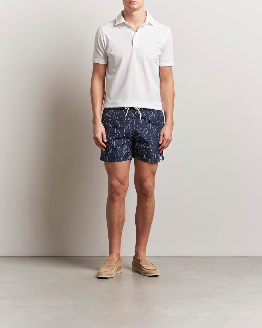 Herren | Badehosen | Altea | Printed Swim Shorts Navy