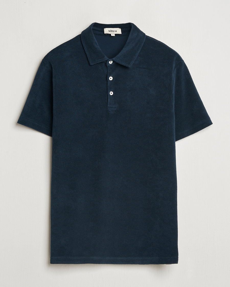 Herren | Poloshirts | Altea | Terry Cotton Polo Navy