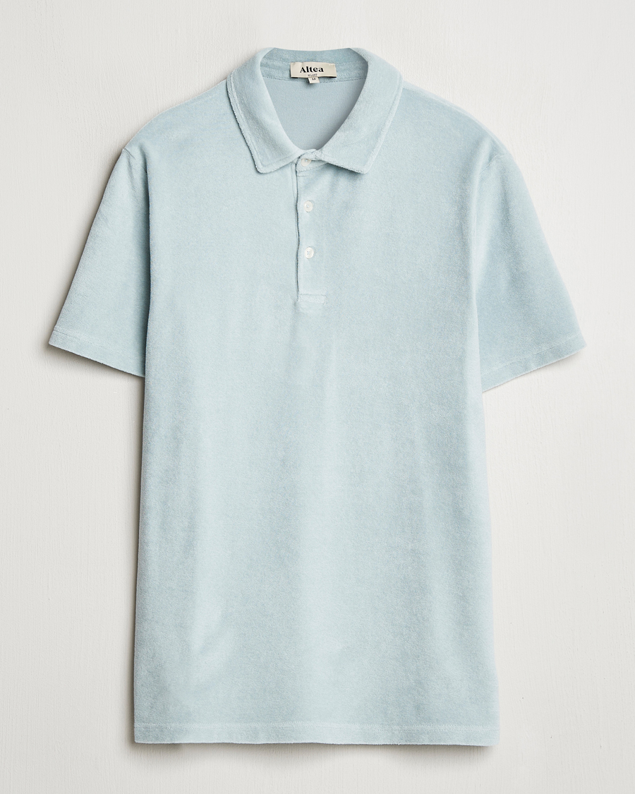 Herren | Poloshirts | Altea | Terry Cotton Polo Teal