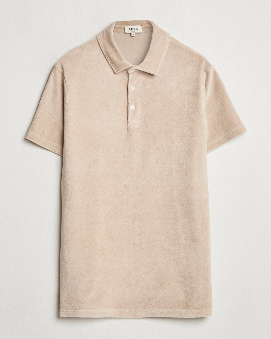 Herren | Poloshirts | Altea | Terry Cotton Polo Beige