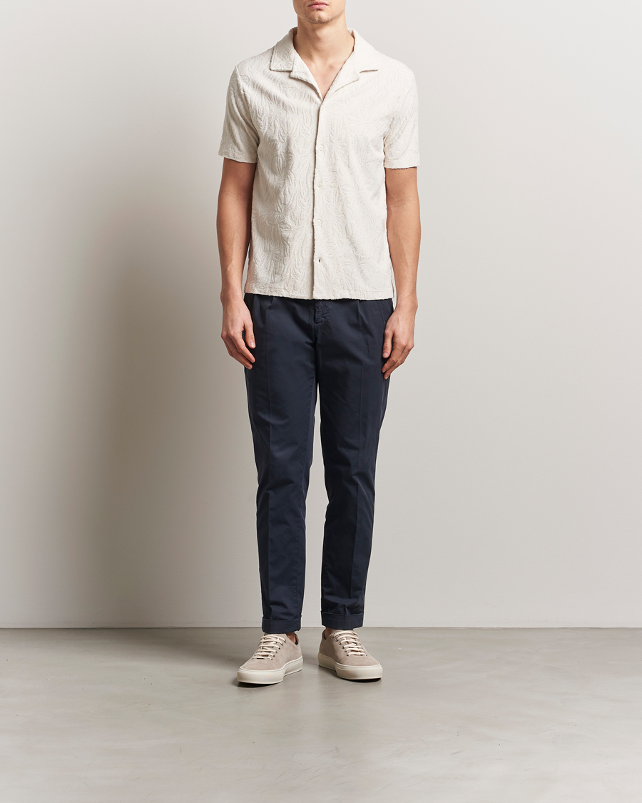 Herren | Poloshirts | Altea | Terry Jacquard Cotton Polo Off White