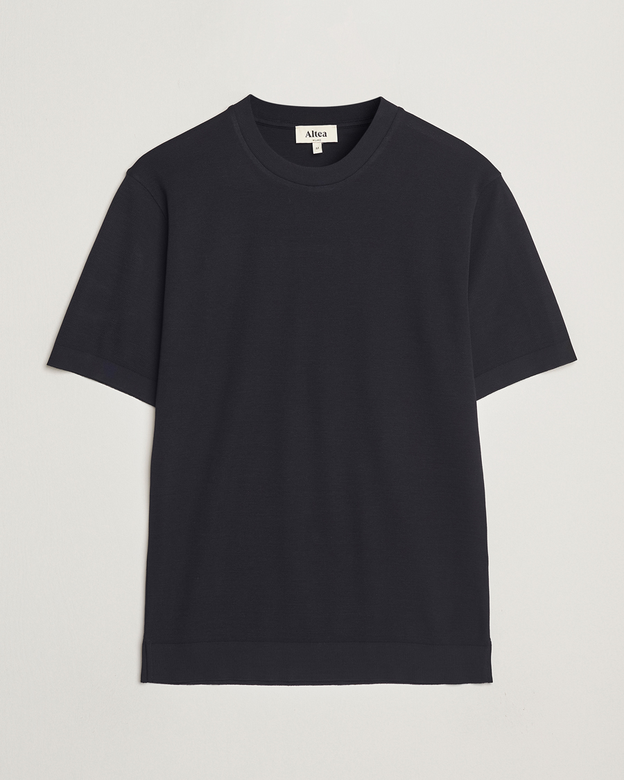 Herren | T-Shirts | Altea | Jersey Piquet T-Shirt Navy