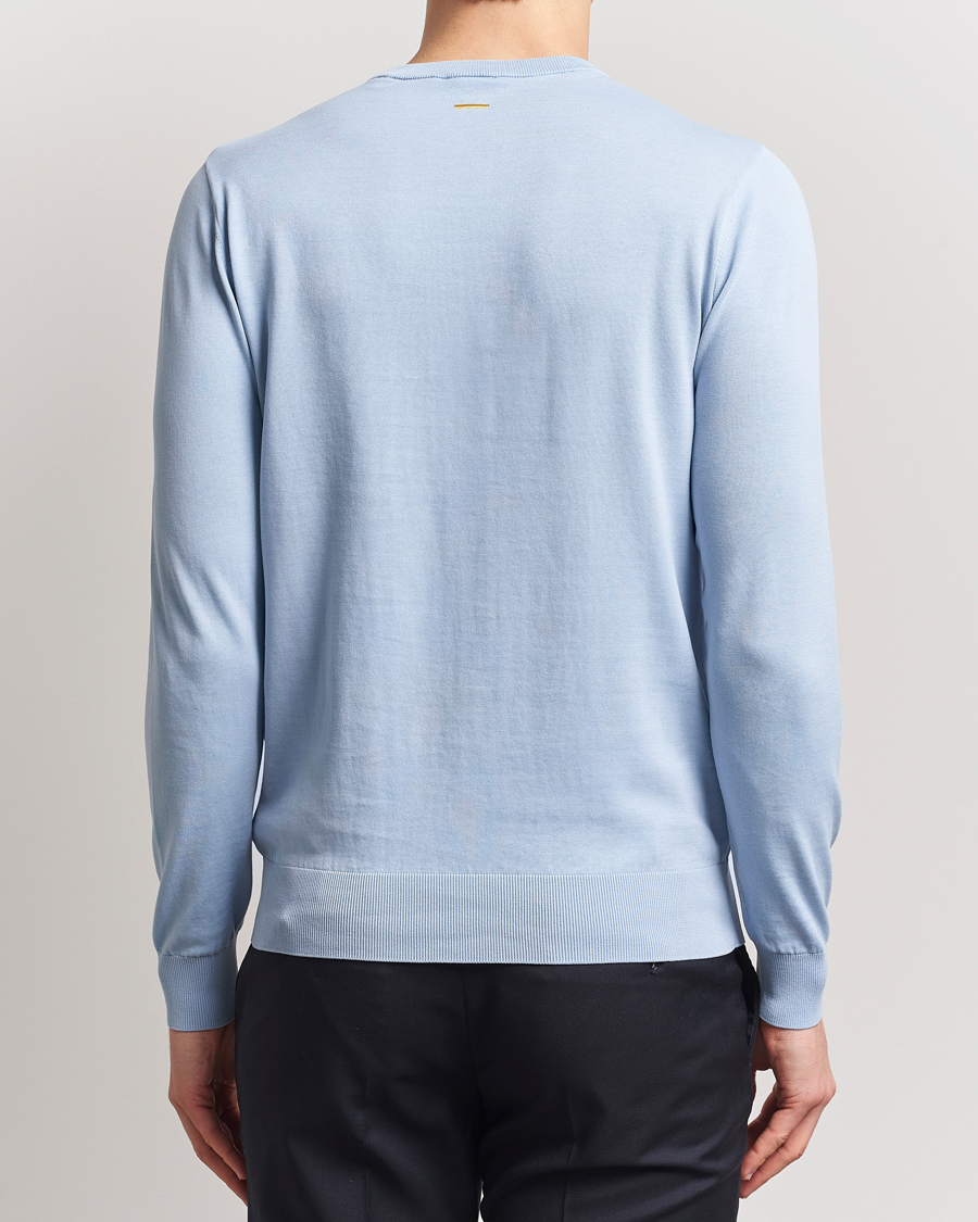Herren | Pullover | Aspesi | Rib Cotton Crew Neck Light Blue