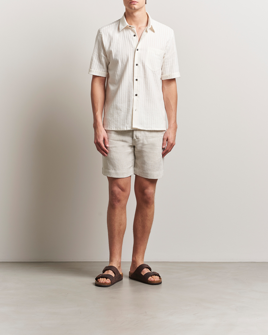 Herren | Hemden | Peregrine | Seersucker Beach Shirt White Stripe