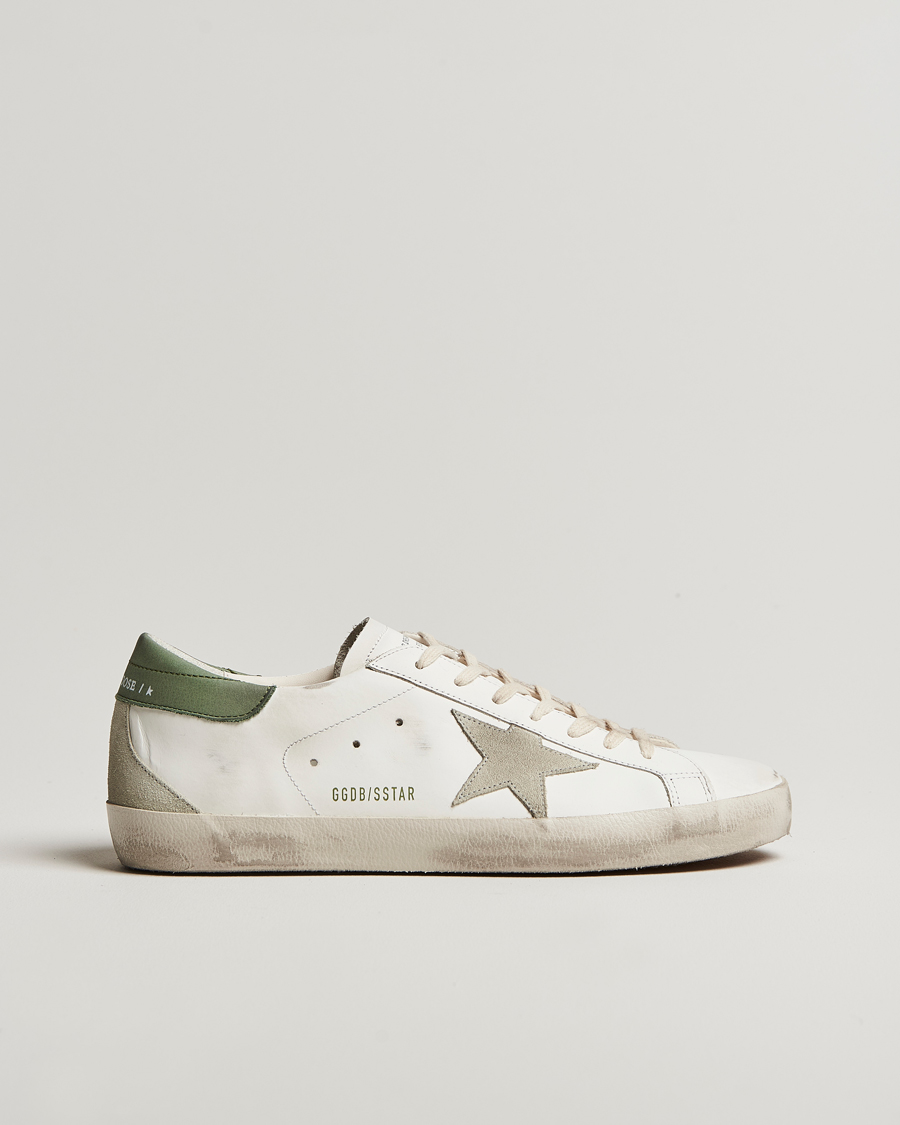 Herren | Golden Goose Super-Star Sneakers White/Green | Golden Goose | Super-Star Sneakers White/Green