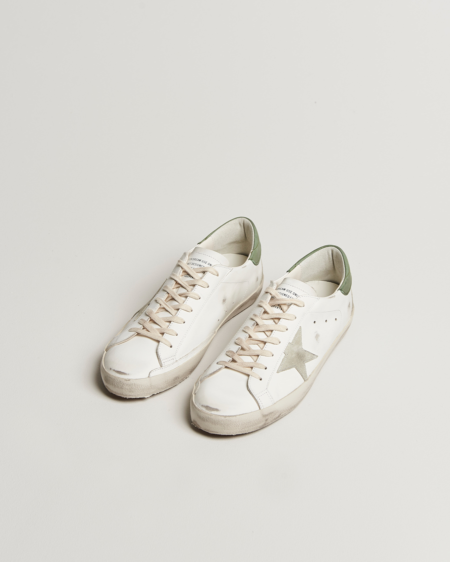 Herren | Golden Goose Super-Star Sneakers White/Green | Golden Goose | Super-Star Sneakers White/Green