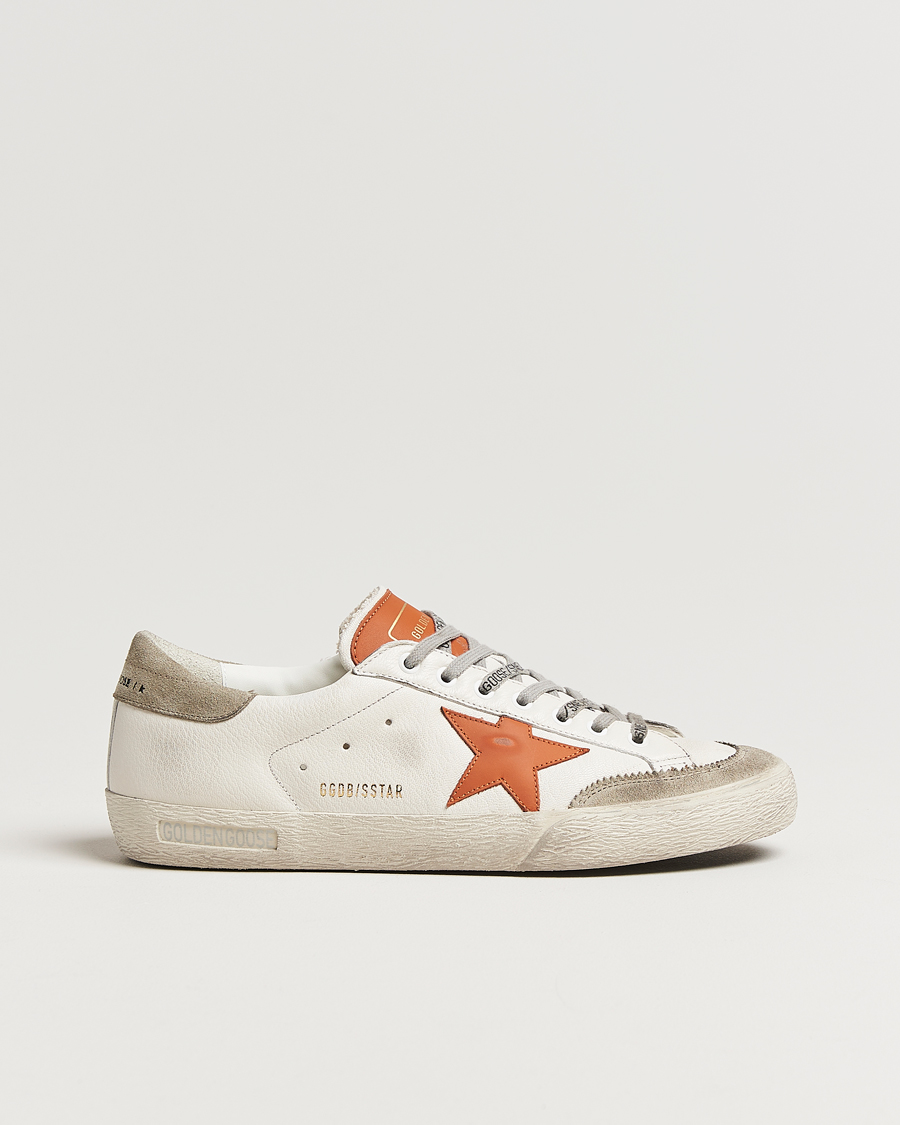 Herren | Golden Goose Super-Star Sneakers White/Orange | Golden Goose | Super-Star Sneakers White/Orange