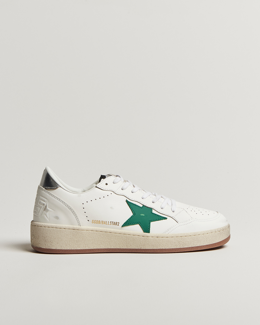 Herren | Golden Goose Ball Star 2 Sneakers White/Green | Golden Goose | Ball Star 2 Sneakers White/Green