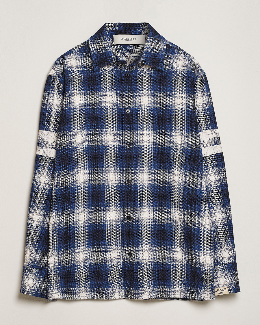 Herren | Hemden | Golden Goose | Heavy Check Overshirt Ice/Indigo