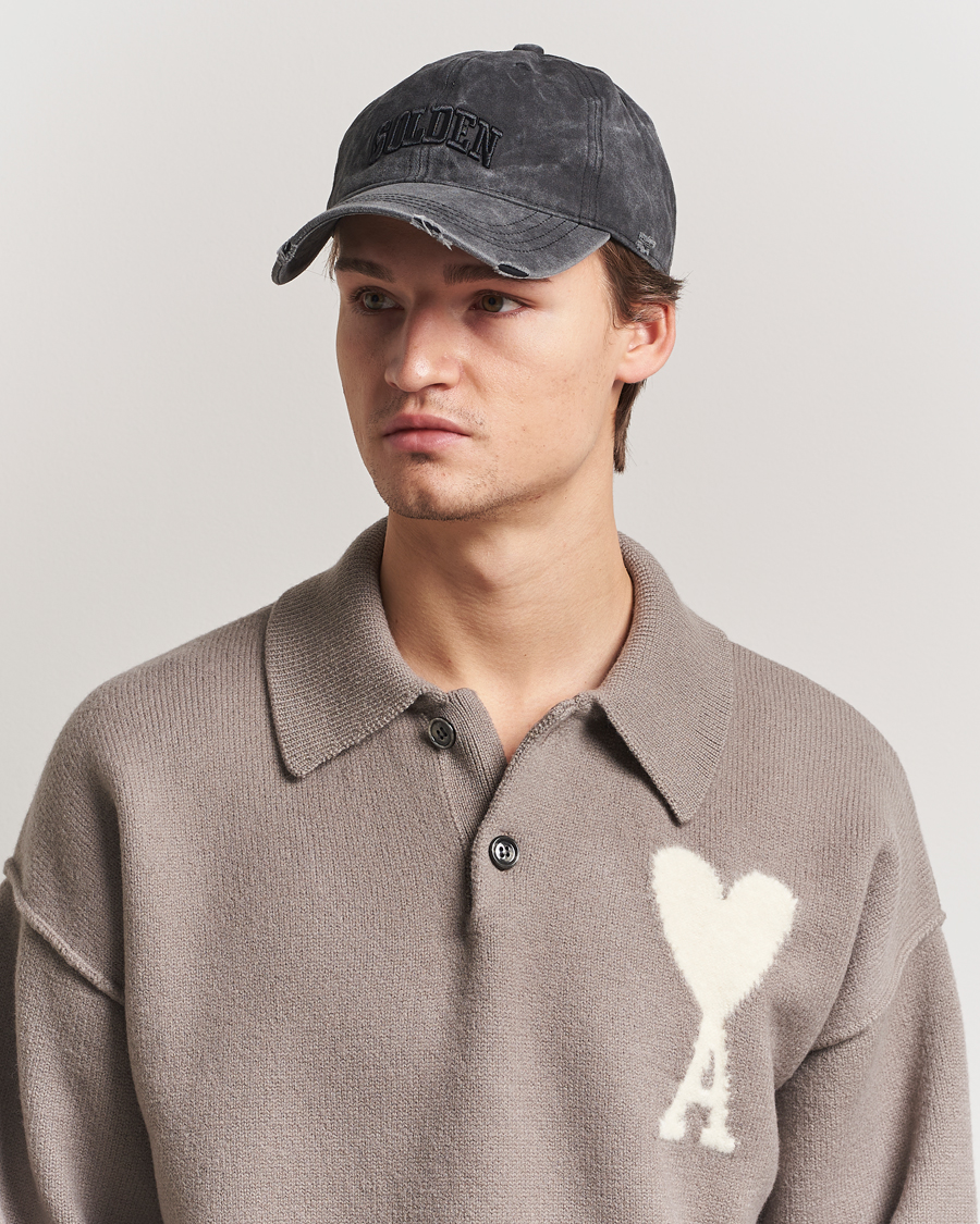 Herren | Golden Goose Cotton Twill Baseball Cap Anthracite | Golden Goose | Cotton Twill Baseball Cap Anthracite