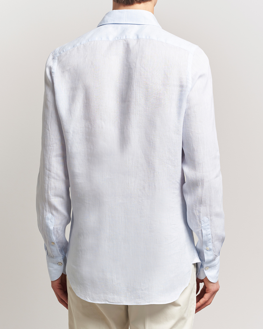 Herren | Hemden | Finamore Napoli | Gaeta Linen Shirt Light Blue
